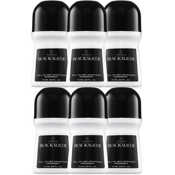 Avon Black Suede - Six Pack Roll-On Antiperspirant Deodorants Set - Picture 2 of 3